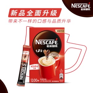 雀巢（Nestle）速溶咖啡 1+2 原味 微研磨 冲调饮品 100条1500g（新老包装交替发货）