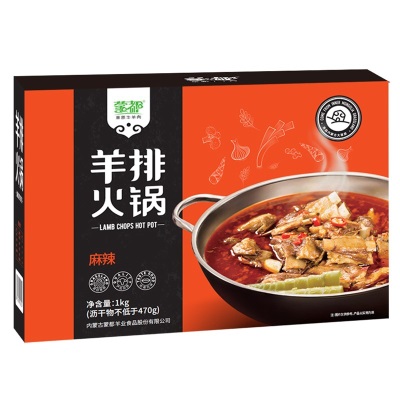 内蒙古蒙都羊排火锅加热即食速食火锅1KG