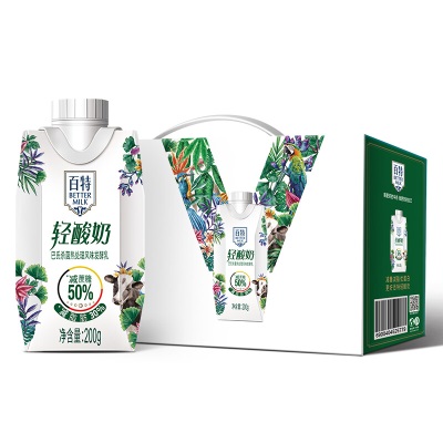 天友百特轻酸奶200g*10盒装整箱 巴氏杀菌热处理风味发酵乳 200g*10盒