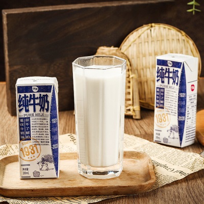 天友1931纯牛奶200mL*18盒装全脂纯牛奶整箱营养早餐奶