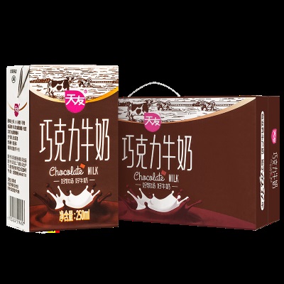 天友巧克力牛奶250ml*24盒装整箱灭菌调制乳重庆好牧场好牛奶 1提