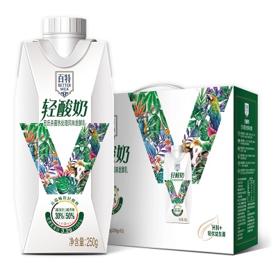重庆天友百特轻酸奶250g*10盒装整箱巴氏杀菌热处理风味发酵乳 百特轻酸奶250g*10盒