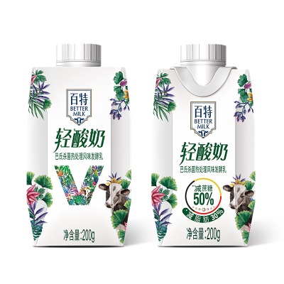 天友百特轻酸奶200g*10盒装整箱 巴氏杀菌热处理风味发酵乳 200g*10盒