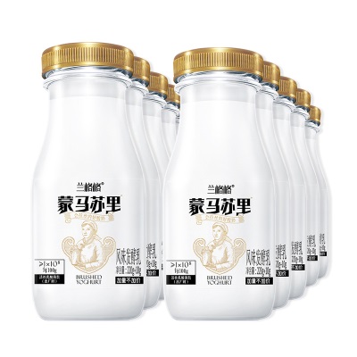 兰格格雪原蒙马苏里酪香味低温酸奶230gx10瓶鲜活益生菌发酵