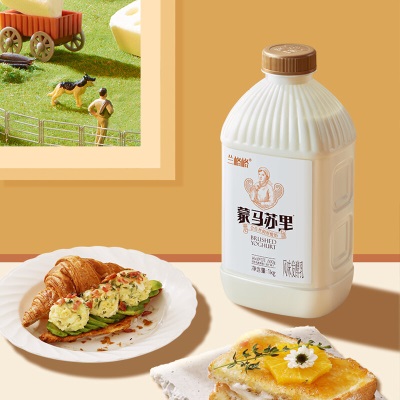 兰格格蒙古炭烧熟酸奶蒙马苏里乳酪低温酸奶1kg组合装