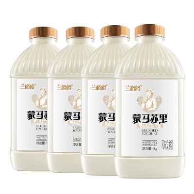 兰格格蒙古炭烧熟酸奶蒙马苏里乳酪低温酸奶1kg组合装