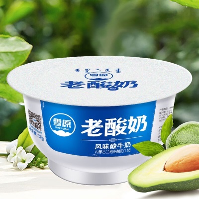兰格格老酸奶内蒙古低温风味酸牛奶139g*12碗 老酸奶碗装139g*12