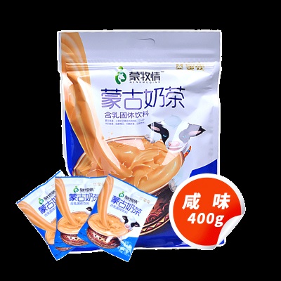 蒙亮 蒙古奶茶咸味速溶固体饮料早餐茶红枣味奶茶粉甜味独立小包装 古法制作 蒙古奶茶【咸味】400g