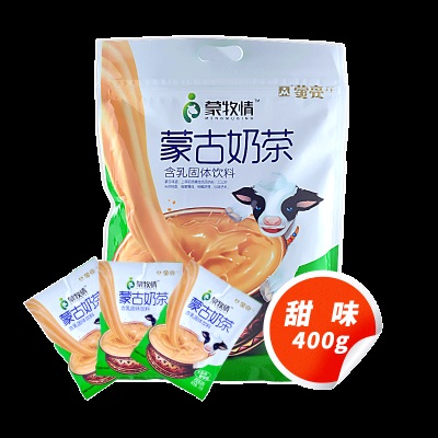 蒙亮 蒙古奶茶咸味速溶固体饮料早餐茶红枣味奶茶粉甜味独立小包装 古法制作 蒙古奶茶【咸味】400g