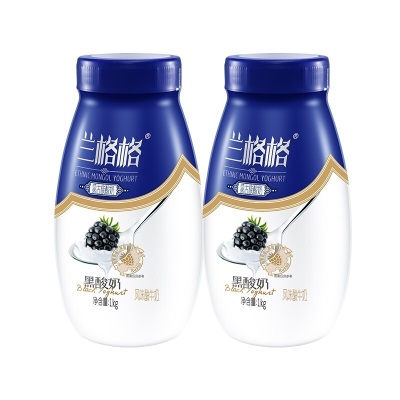 兰格格低温风味黑莓酸牛奶新鲜活菌发酵200gx6瓶雪原酸牛奶 整箱