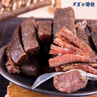 蒙亮米龙手撕风干牛肉干 正宗草原内蒙古牛肉干特产7成干258g 肉干肉脯休闲零食独立小包装