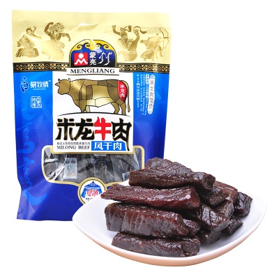 蒙亮 米龙手撕风干牛肉干458g内蒙古牛肉干草原特产 休闲零食 肉干肉脯