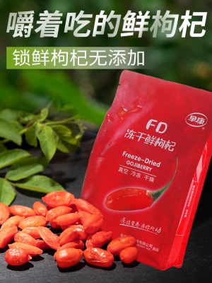 早康锁鲜即食枸杞  正宗中宁冻干鲜枸杞  宁夏枸杞独立小包装60g