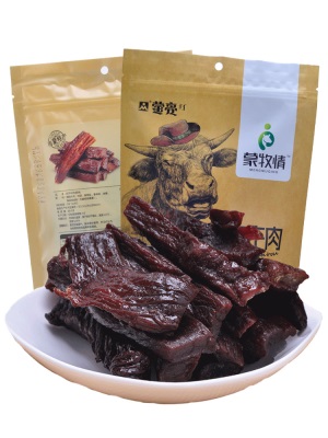 蒙亮内蒙古特产风干牛肉干官方旗舰店手撕真空袋装即食小零食168g