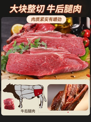 蒙亮手撕风干牛肉干500g正宗内蒙古特产休闲健身孕妇小吃零食熟食