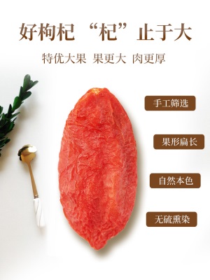 早康特优宁夏枸杞 大颗粒无熏染枸杞子 正宗中宁特产开袋即食500g
