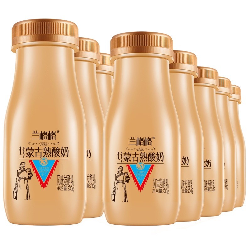 兰格格炭烧熟酸奶230g*12瓶